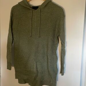 XS soft pullover with hood. Soft green in color!